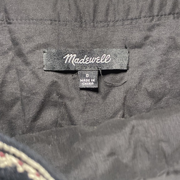 ❌SOLD❌Madewell Black Embroidered Gamine Skirt Size 0 - Picture 4 of 4